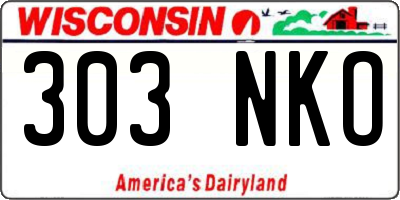 WI license plate 303NKO