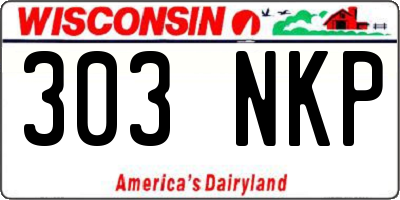 WI license plate 303NKP