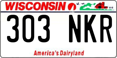 WI license plate 303NKR