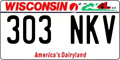 WI license plate 303NKV