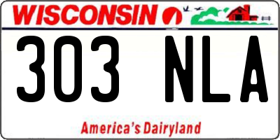 WI license plate 303NLA