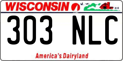 WI license plate 303NLC