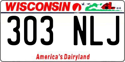 WI license plate 303NLJ