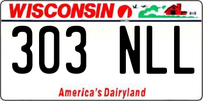 WI license plate 303NLL