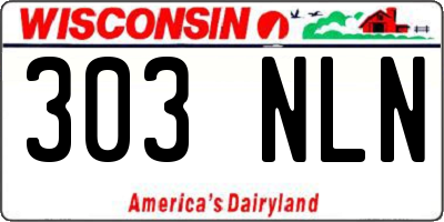 WI license plate 303NLN