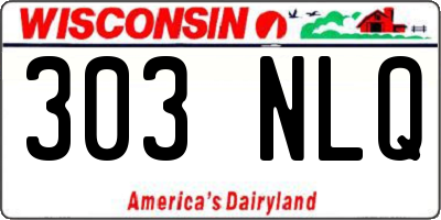 WI license plate 303NLQ