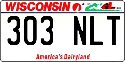 WI license plate 303NLT