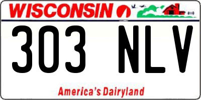 WI license plate 303NLV