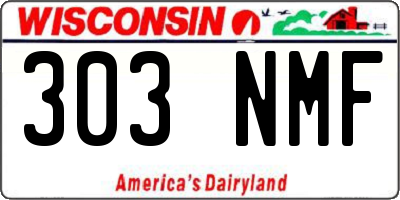 WI license plate 303NMF