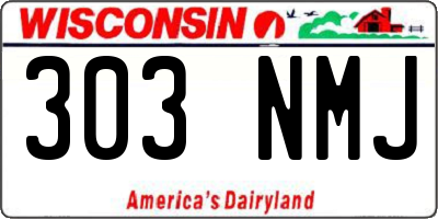 WI license plate 303NMJ
