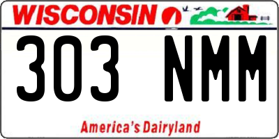 WI license plate 303NMM