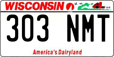 WI license plate 303NMT