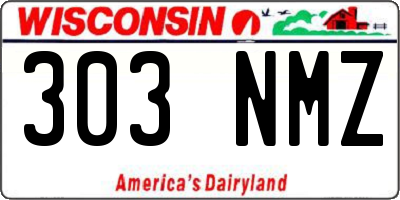 WI license plate 303NMZ