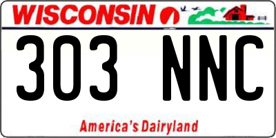 WI license plate 303NNC