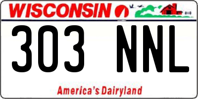 WI license plate 303NNL