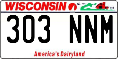 WI license plate 303NNM