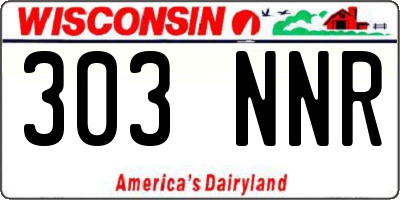 WI license plate 303NNR