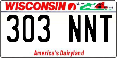 WI license plate 303NNT