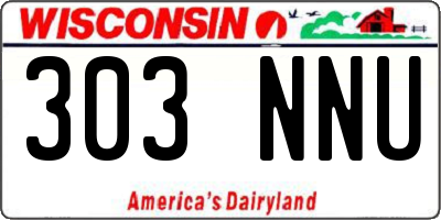 WI license plate 303NNU