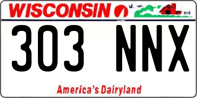 WI license plate 303NNX