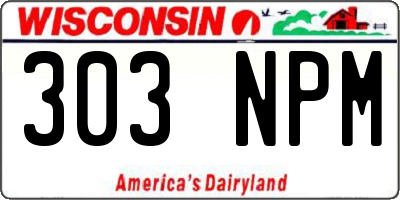 WI license plate 303NPM