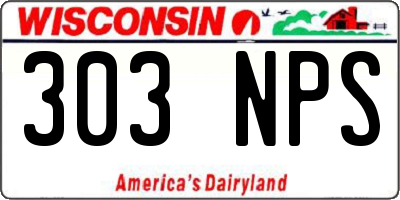 WI license plate 303NPS