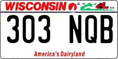 WI license plate 303NQB