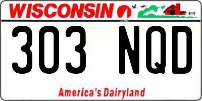WI license plate 303NQD