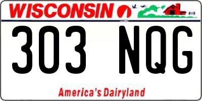WI license plate 303NQG