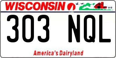 WI license plate 303NQL