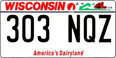 WI license plate 303NQZ
