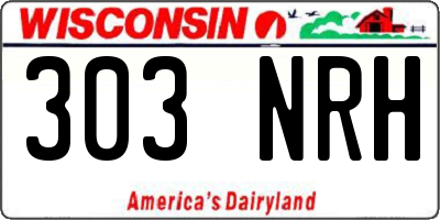 WI license plate 303NRH