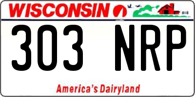 WI license plate 303NRP