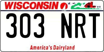 WI license plate 303NRT