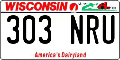 WI license plate 303NRU