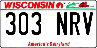 WI license plate 303NRV