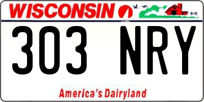 WI license plate 303NRY
