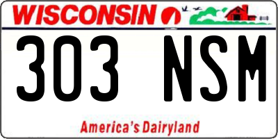WI license plate 303NSM