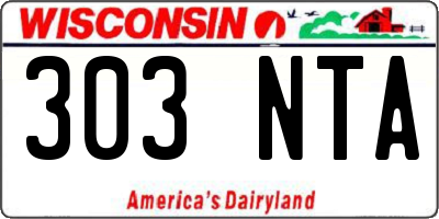 WI license plate 303NTA