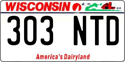 WI license plate 303NTD