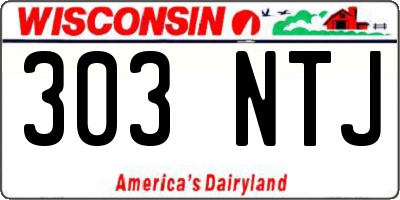 WI license plate 303NTJ