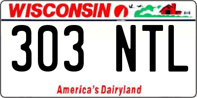 WI license plate 303NTL