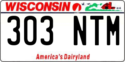 WI license plate 303NTM