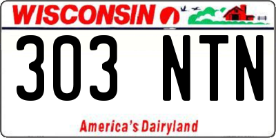WI license plate 303NTN