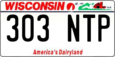 WI license plate 303NTP