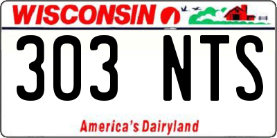WI license plate 303NTS