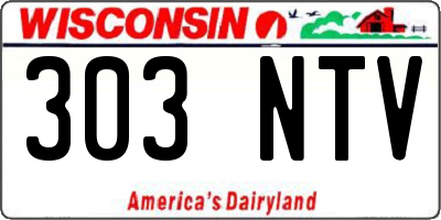 WI license plate 303NTV