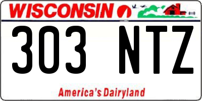 WI license plate 303NTZ