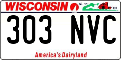 WI license plate 303NVC