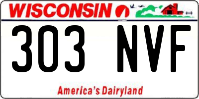 WI license plate 303NVF